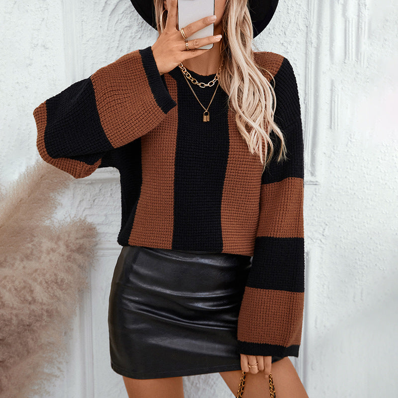 DAME LAESSIGER RUNDHALS STRICKPULLOVER | MODERN, BEQUEM, STILVOLL