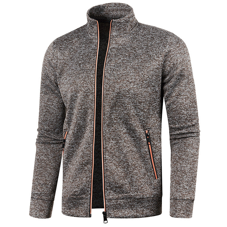 Mocarra | Leichter langärmeliger Strickpullover für Herren mit Reißverschluss