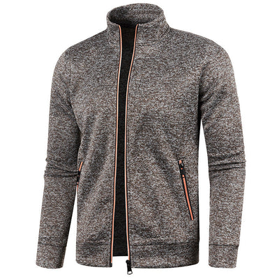 Mocarra | Leichter langärmeliger Strickpullover für Herren mit Reißverschluss