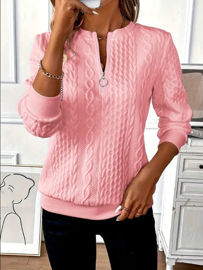 Damen PULLOVER MIT REISSVERSCHLUSS | MODERNER KOMFORT GARANTIERT