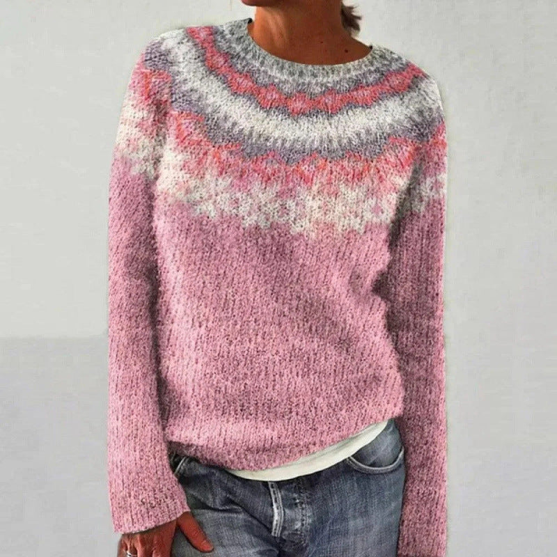 PULLOVER MIT GEO-MUSTER | MODERNER STIL, BEQUEME PASSFORM