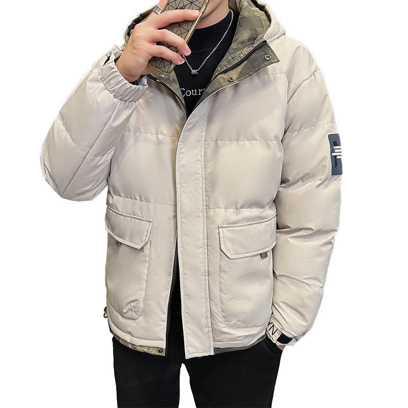 Leon | Herren Daunenjacke mit Kapuze und Steppdesign