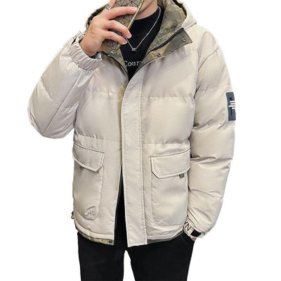 Leon | Herren Daunenjacke mit Kapuze und Steppdesign