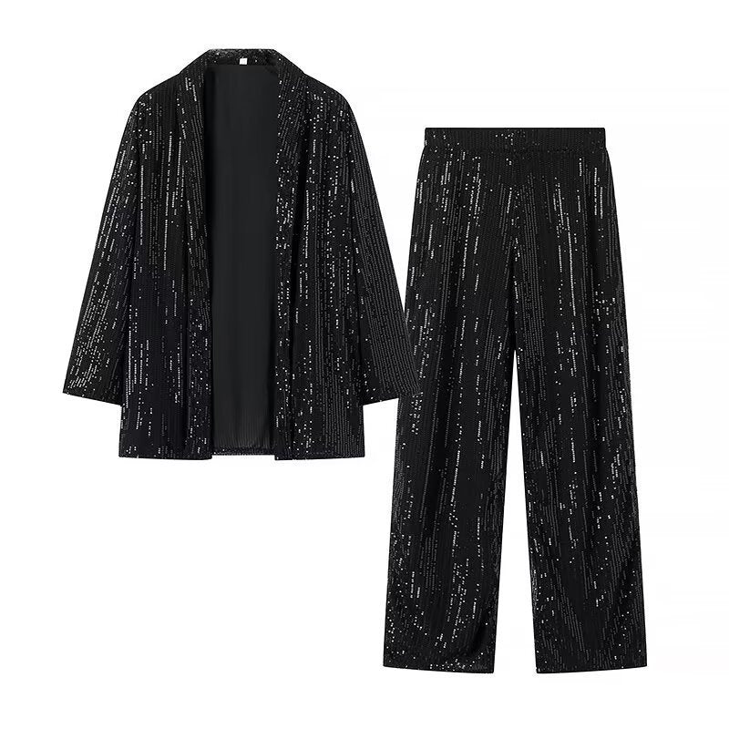 Damen Strickjacken-Set mit glitzernden Akzenten und lässiger Schnittführung Fudus