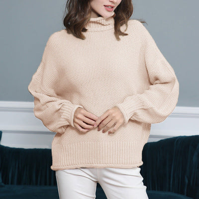 LANGÄRMIGER HOHER KRAGEN PULLOVER | ELEGANTER, BEQUEMER STIL