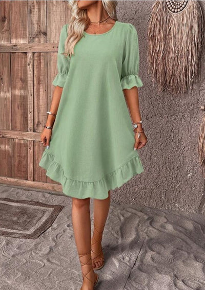 Isolde - Retro-Midi-Kleid mit Dreiviertelärmeln