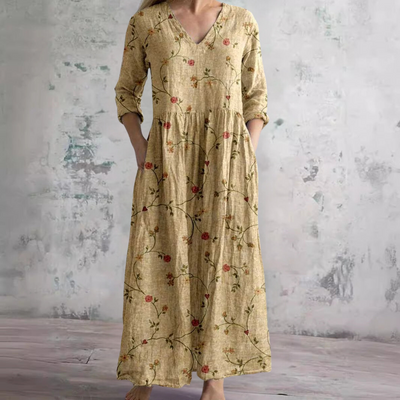 Ivoire - Maxi Bohemian Floral Dress