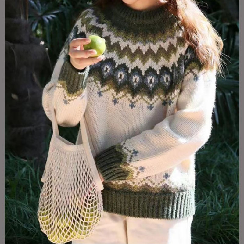 PULLOVER MIT ISLÄNDISCHEM MUSTER | EINZIGARTIGES TRADITIONELLES DESIGN