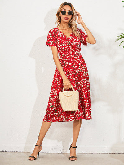 Marion - Elegantes Sommerkleid mit Blumendruck