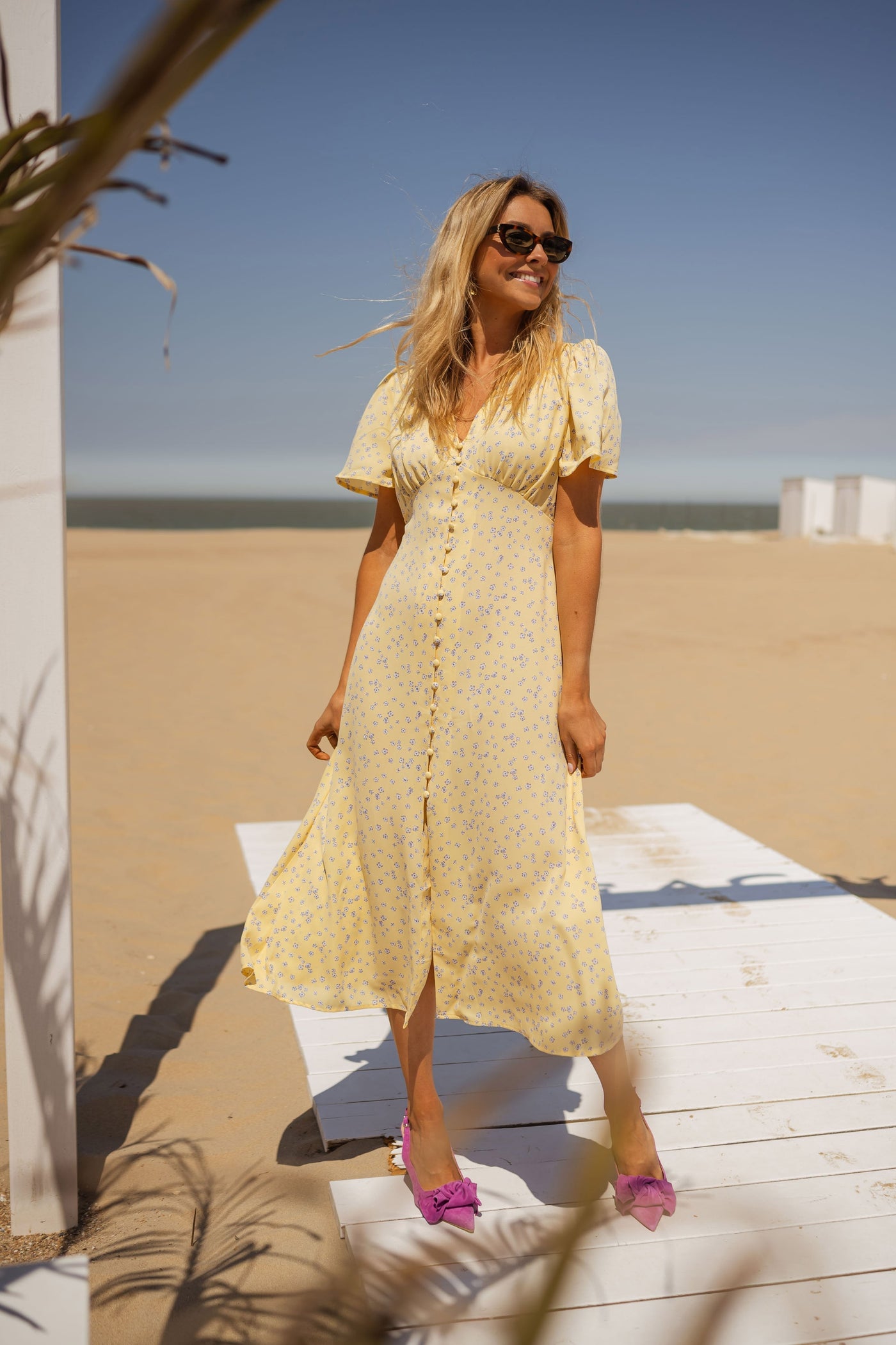 Diana™ | Das Geblümtes Sommer Midikleid