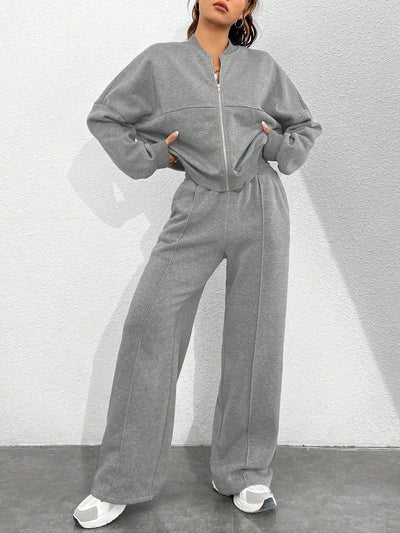 Angeline | Damen Kapuzenpullover mit Reißverschluss Uni-Farbe Neu