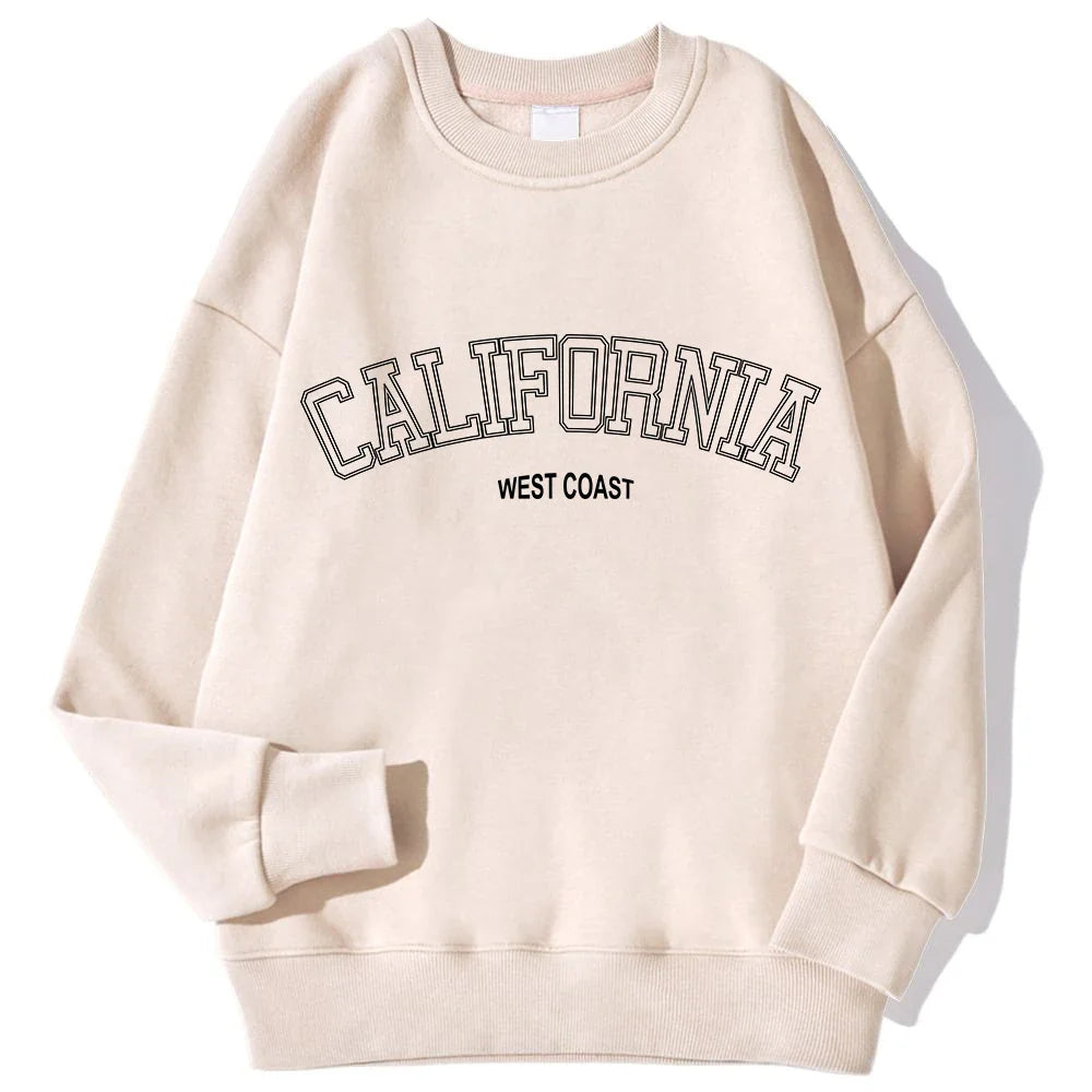Gabriela | Damen Trendy Sweatshirt mit California West Coast Print
