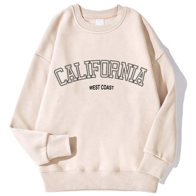 Gabriela | Damen Trendy Sweatshirt mit California West Coast Print