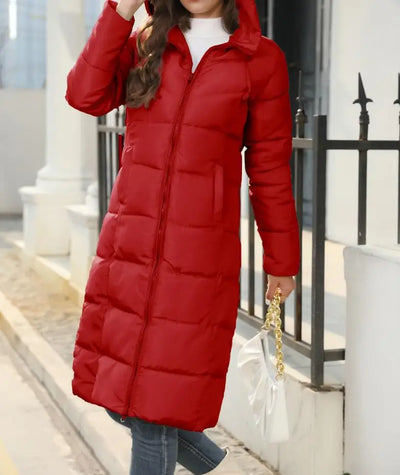 Emma | Neue Winterjacke Damen mit Kapuze, Slim Fit und Mittellang