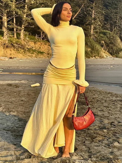 Roxy | Slim-fit crop-top mit rollkragen für damen