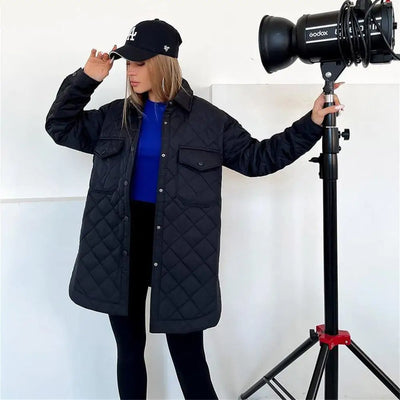 Amal | Klassische Steppjacke mit Druckknöpfen für Damen