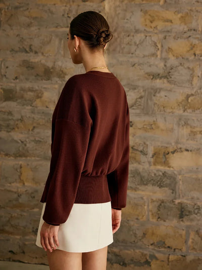 Lailae | Eleganter Damen Strickpullover mit Knöpfen in Unifarbe