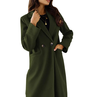 Luna | Langer mantel modisch für elegante damen