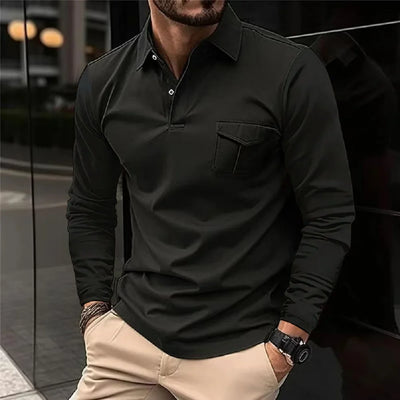 Marco | Herren sport poloshirt aus baumwolle langarm – Herbst/Winter