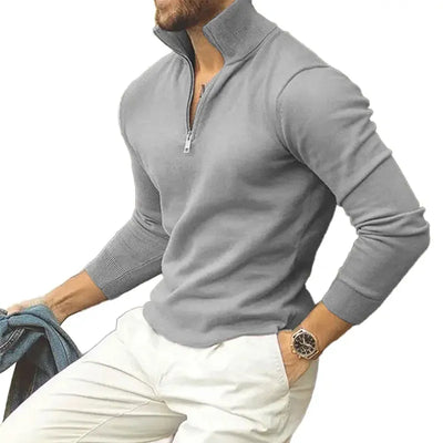 Mocarra | Slim-fit Pullover mit halbem Reißverschluss für Männer