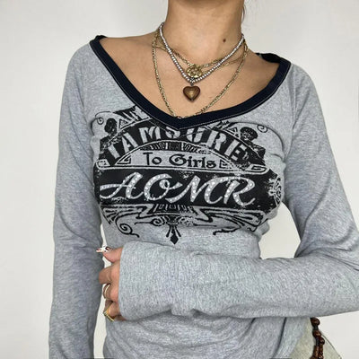 Hana | Graues T-shirt für damen