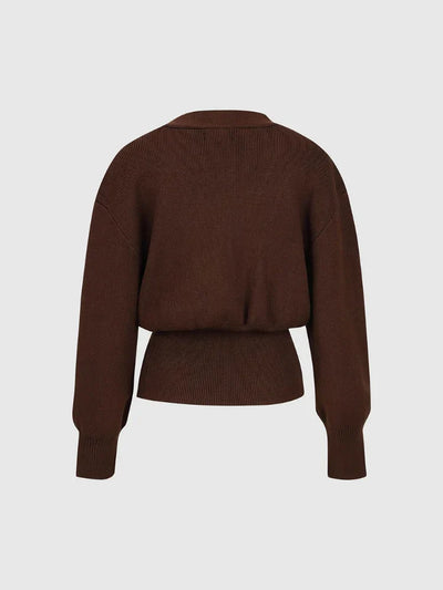 Lailae | Eleganter Damen Strickpullover mit Knöpfen in Unifarbe