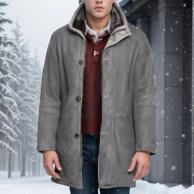 Adrian | Neue europäische Herren-Mittellange Jacke im integrierten Stil aus Baumwolle