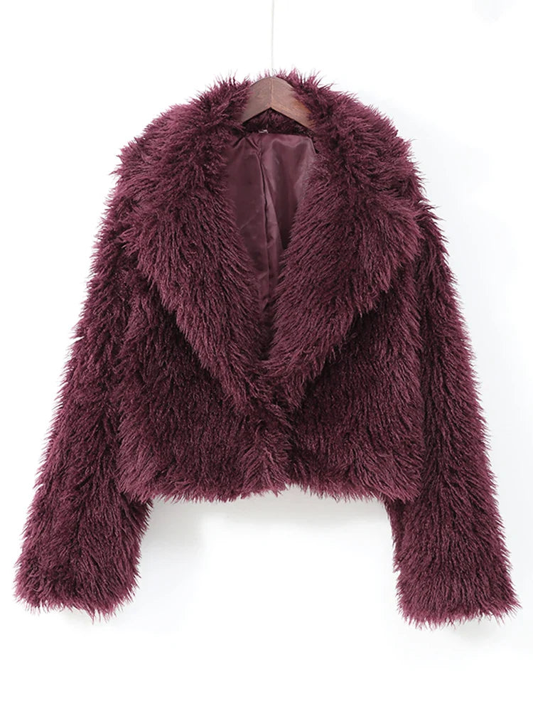 Lina | Neuer Chic Warmer Flauschiger Damen-Fellmantel