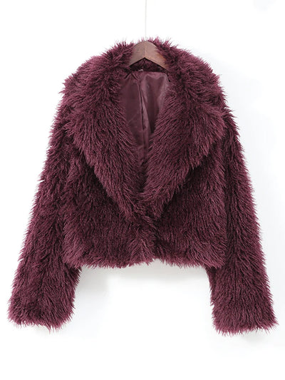 Lina | Neuer Chic Warmer Flauschiger Damen-Fellmantel