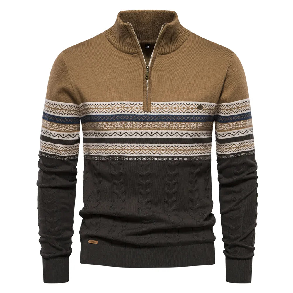 Mocarra | Hochwertiger Pullover mit Retro-Muster