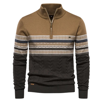 Mocarra | Hochwertiger Pullover mit Retro-Muster
