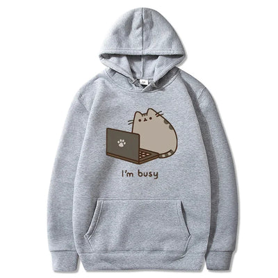 Rashid | Kapuzenpullover mit niedlichem Katzenmotiv für Herren