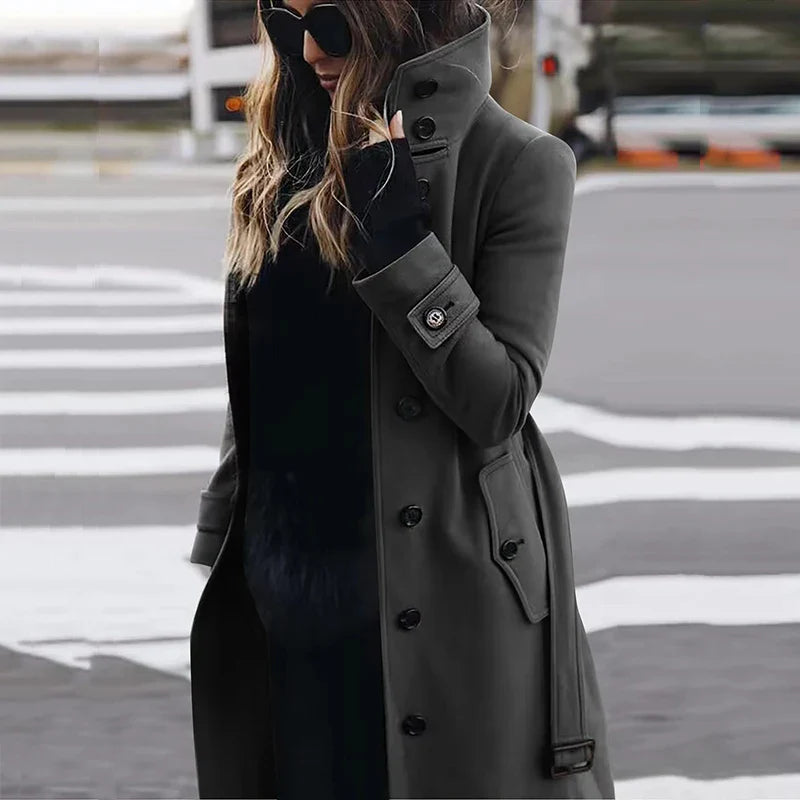 Valentina | Neuer Winter Schlanker Wollmantel Damen