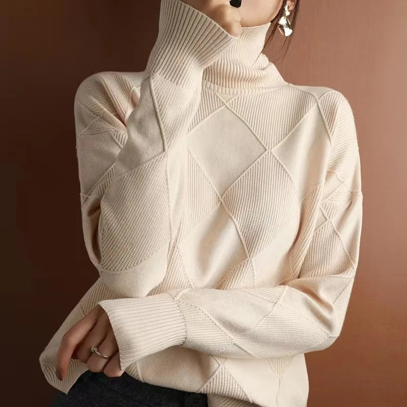 Mocarra | Rollkragenpullover aus Kaschmir mit Waffelmuster