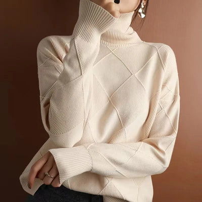 Mocarra | Rollkragenpullover aus Kaschmir mit Waffelmuster