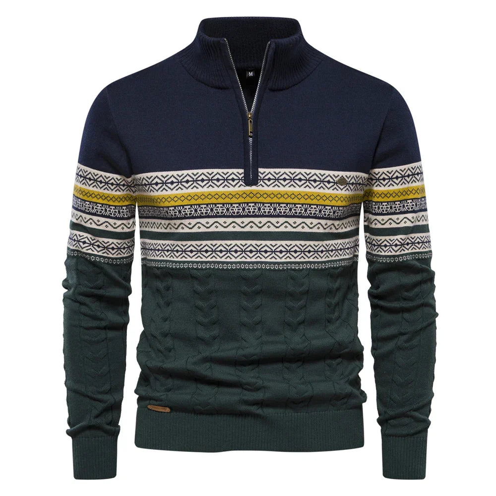 Mocarra | Hochwertiger Pullover mit Retro-Muster