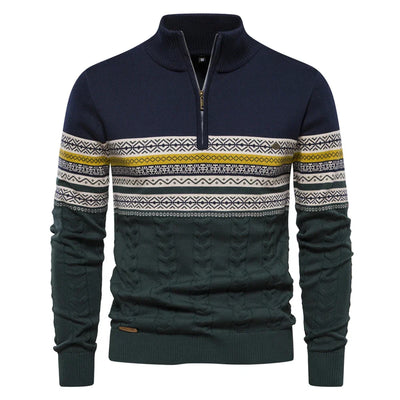 Mocarra | Hochwertiger Pullover mit Retro-Muster