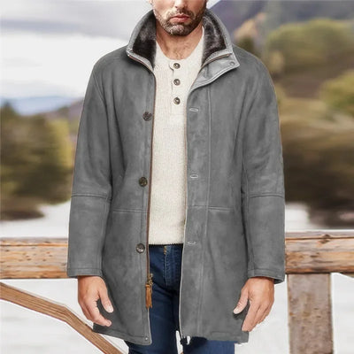 Adrian | Neue europäische Herren-Mittellange Jacke im integrierten Stil aus Baumwolle
