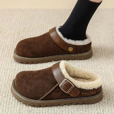 Imara | Elegante Wildleder-Clogs mit Plüschfutter