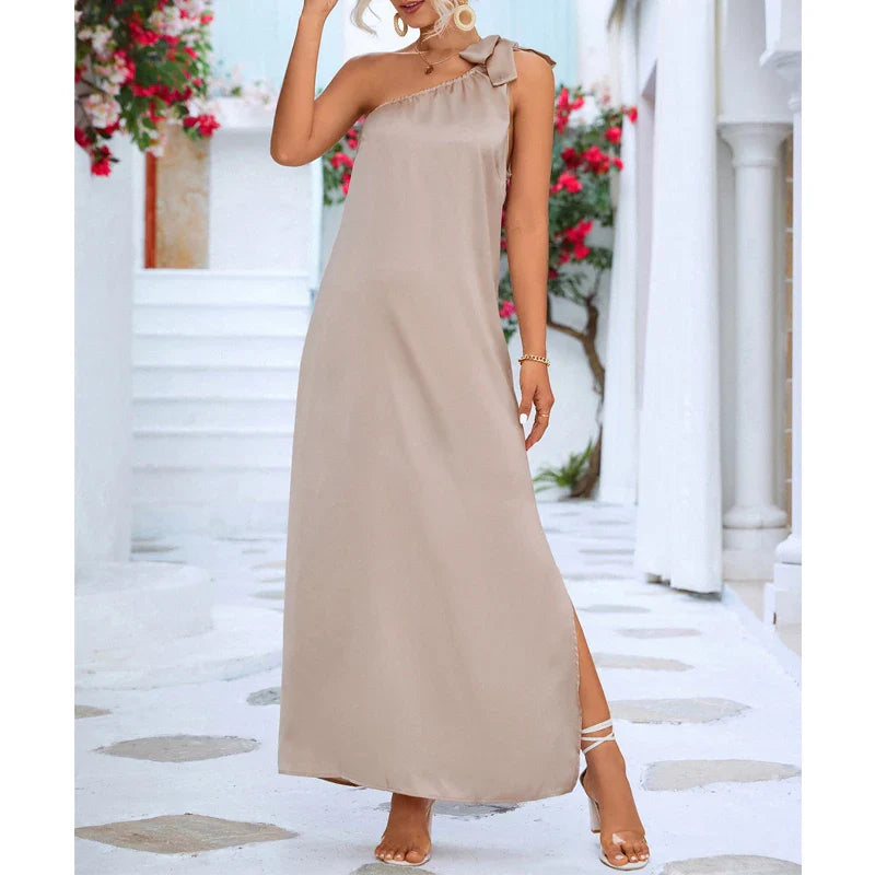 Mocarra | Charmantes Maxi Kleid mit einer Schulter