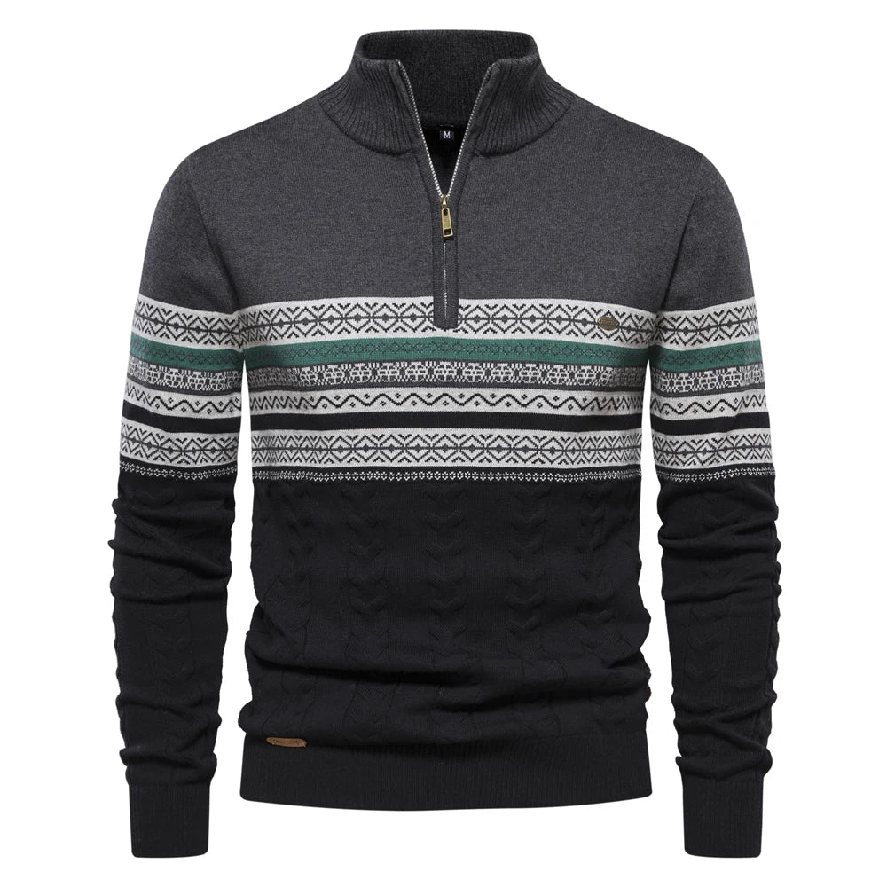 Mocarra | Hochwertiger Pullover mit Retro-Muster