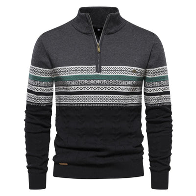 Mocarra | Hochwertiger Pullover mit Retro-Muster