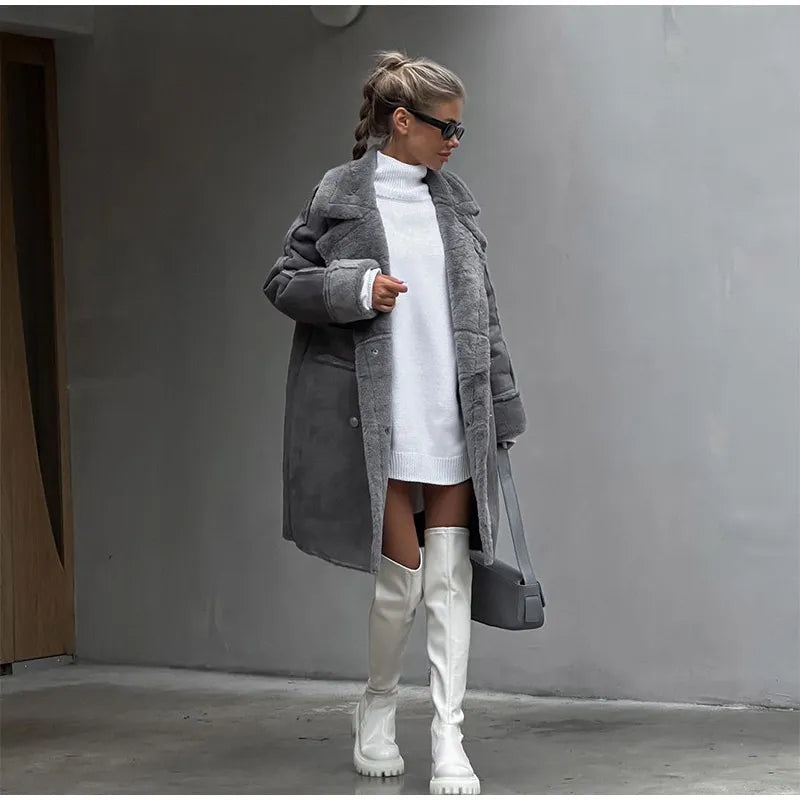 Mocarra | Winddichte Teddyjacke aus Wildleder