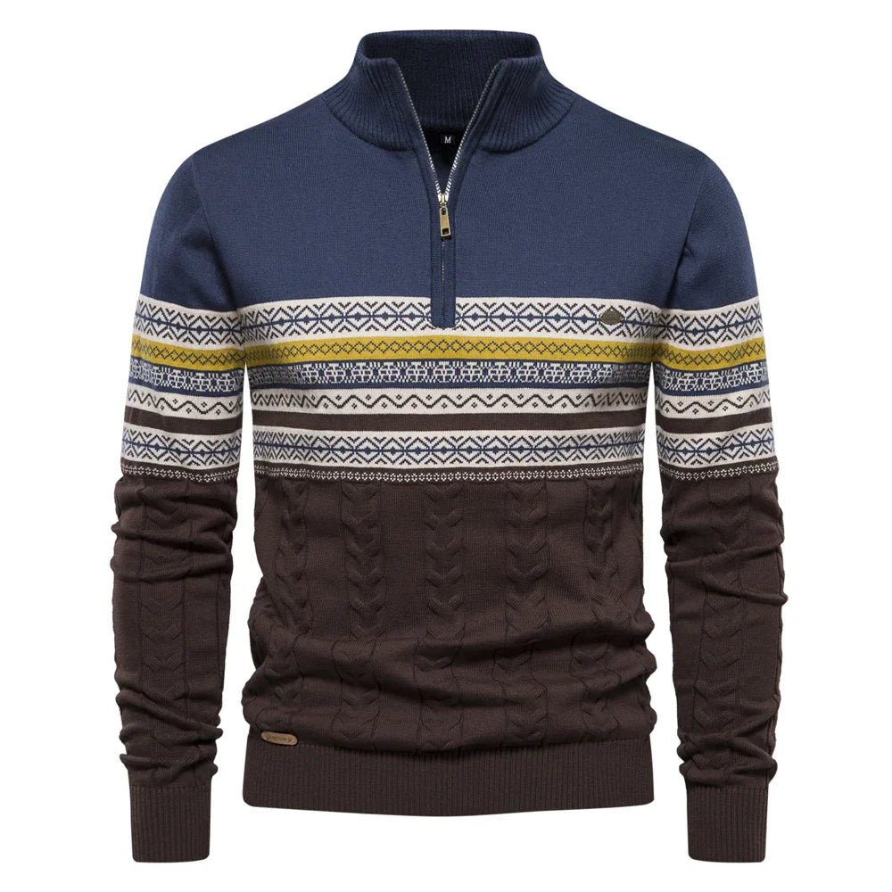Mocarra | Hochwertiger Pullover mit Retro-Muster