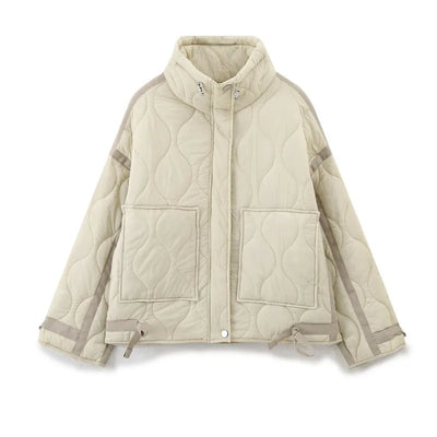 Jake | Wattierte Jacke Herren mit hohem Kragen und Kordelzug