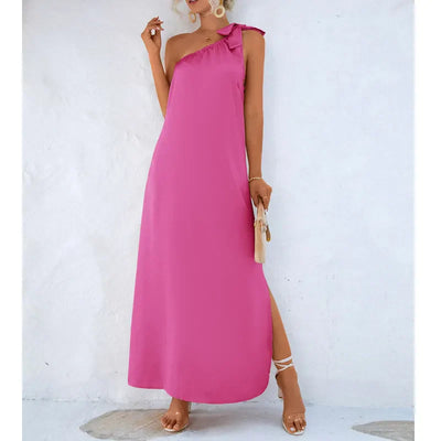 Mocarra | Charmantes Maxi Kleid mit einer Schulter