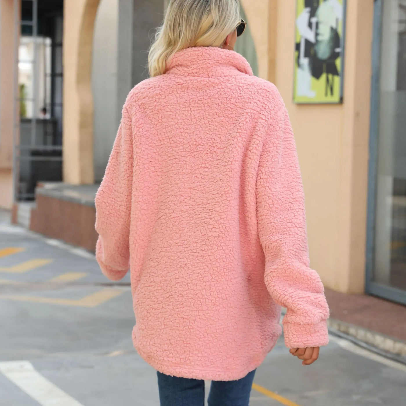 Malee | Damen Winterjacke Warm mit Revers Langarm und Knopfleiste Locker
