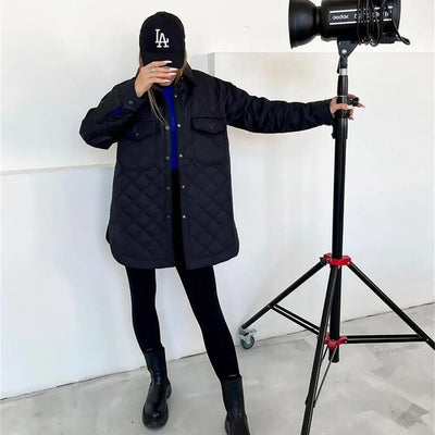 Amal | Klassische Steppjacke mit Druckknöpfen für Damen