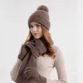 Aina | Set Damen Wintermütze Schal und Touchscreen-Handschuhe