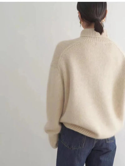 Samira | Eleganter Damen Rollkragenpullover in Unifarbe Strick